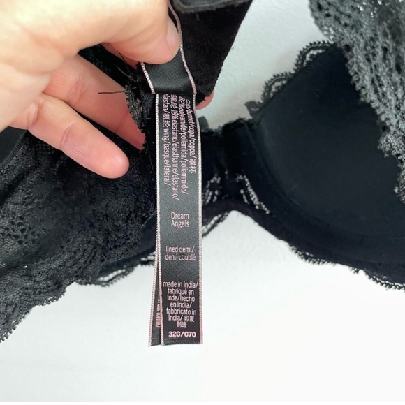 Victoria's Secret Dream Angels Lightly Lined Demi Bra Lace Smooth Classic Black - Picture 5 of 5